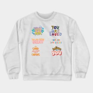 MOTIVATION  WORDS Crewneck Sweatshirt